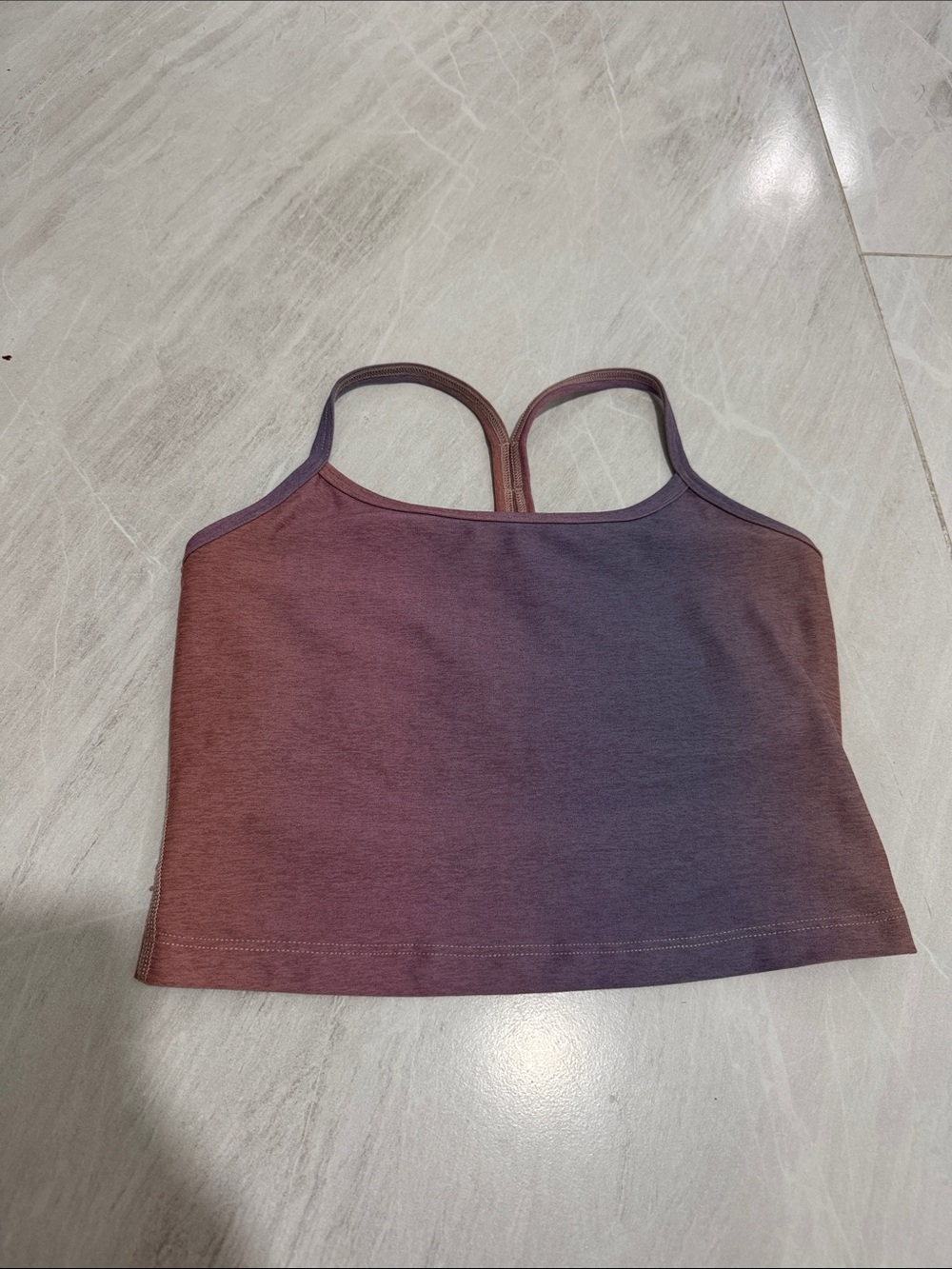 Beyond Yoga Ombre Racerback Crop Cami - Purple to Brown Blend